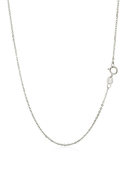 14k White Gold Polished Mini Heart Necklace - Ellie Belle