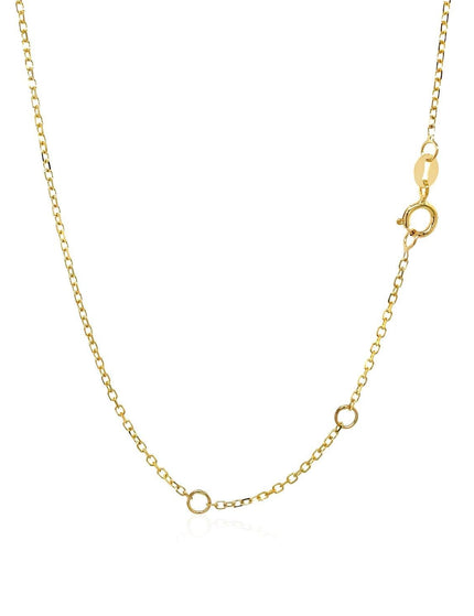 14k Yellow Gold 17 inch Necklace with Round Onyx - Ellie Belle