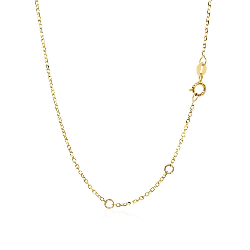 14k Yellow Gold 17 inch Necklace with Round Onyx - Ellie Belle