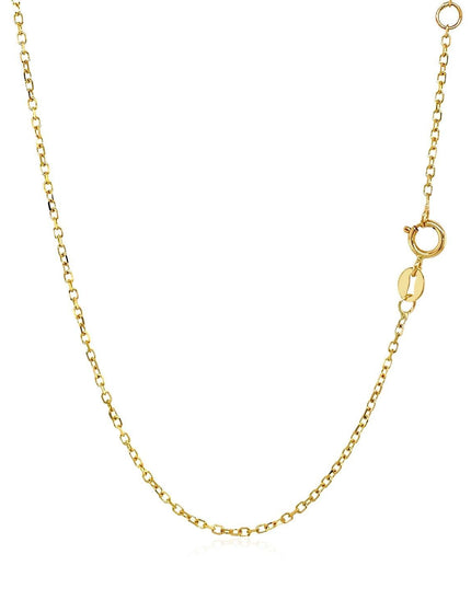 14k Yellow Gold 17 inch Necklace with Round White Topaz - Ellie Belle