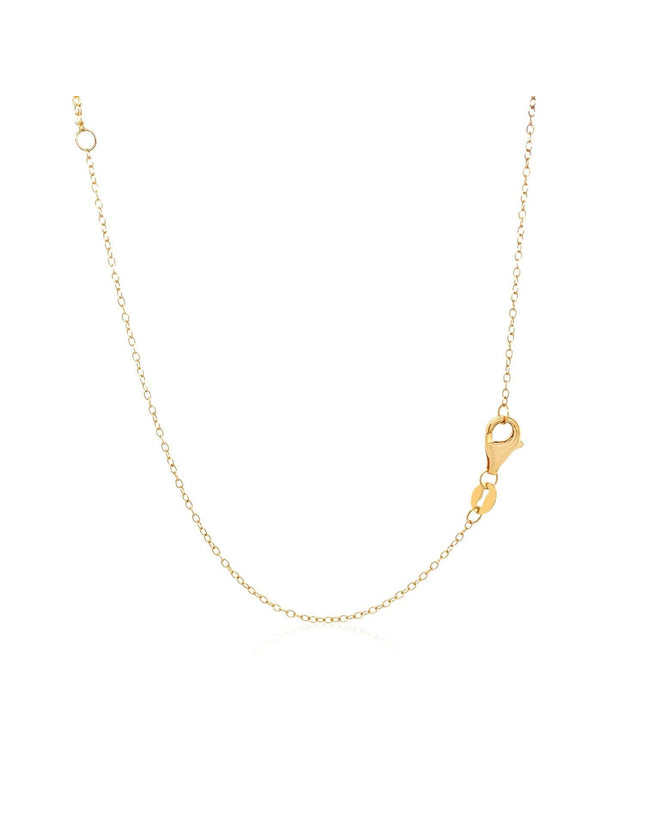 14k Yellow Gold 18 inch Two Strand Necklace with Circle and Bar Pendants - Ellie Belle