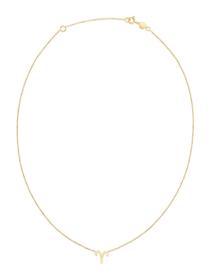 14K Yellow Gold Aries Necklace - Ellie Belle