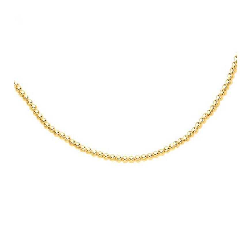 14k Yellow Gold Bead Chain (6mm) - Ellie Belle