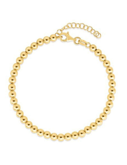 14k Yellow Gold Bead Chain Necklace(4mm) - Ellie Belle
