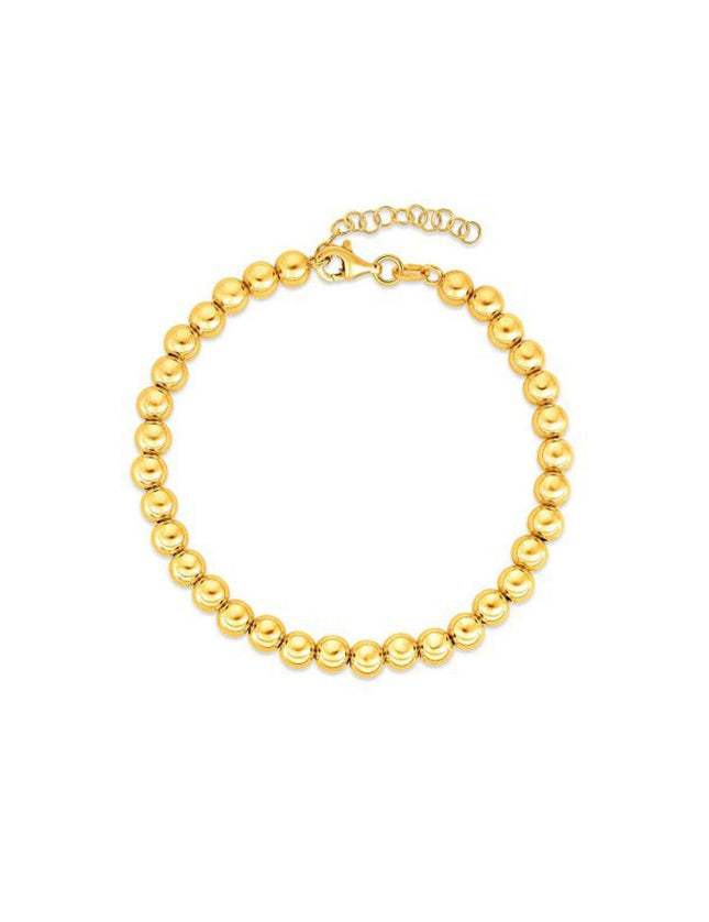 14k Yellow Gold Bead Chain Necklace(5mm) - Ellie Belle