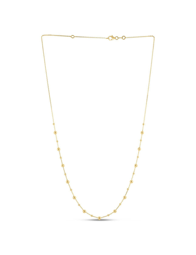 14k Yellow Gold Bead Necklace - Ellie Belle