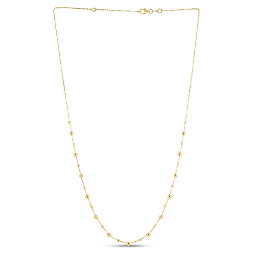 14k Yellow Gold Bead Necklace - Ellie Belle