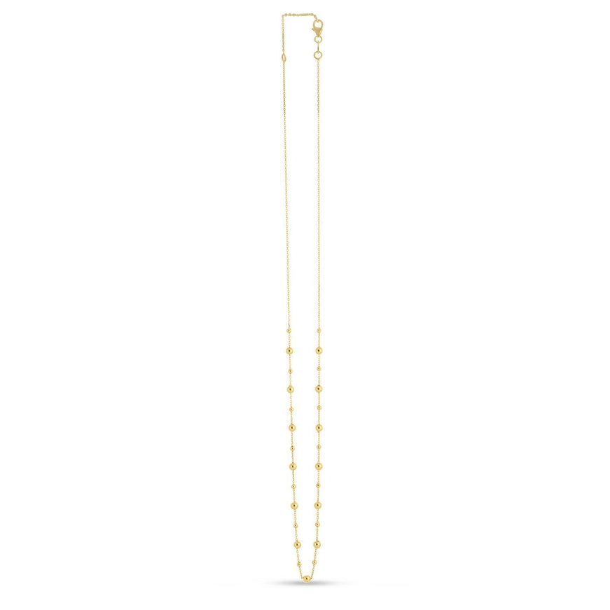 14k Yellow Gold Bead Necklace - Ellie Belle