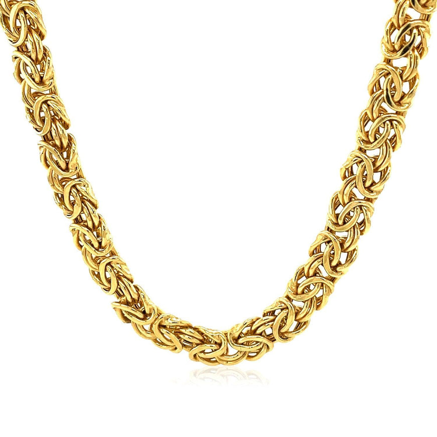 14k Yellow Gold Byzantine Motif Chain Necklace - Ellie Belle