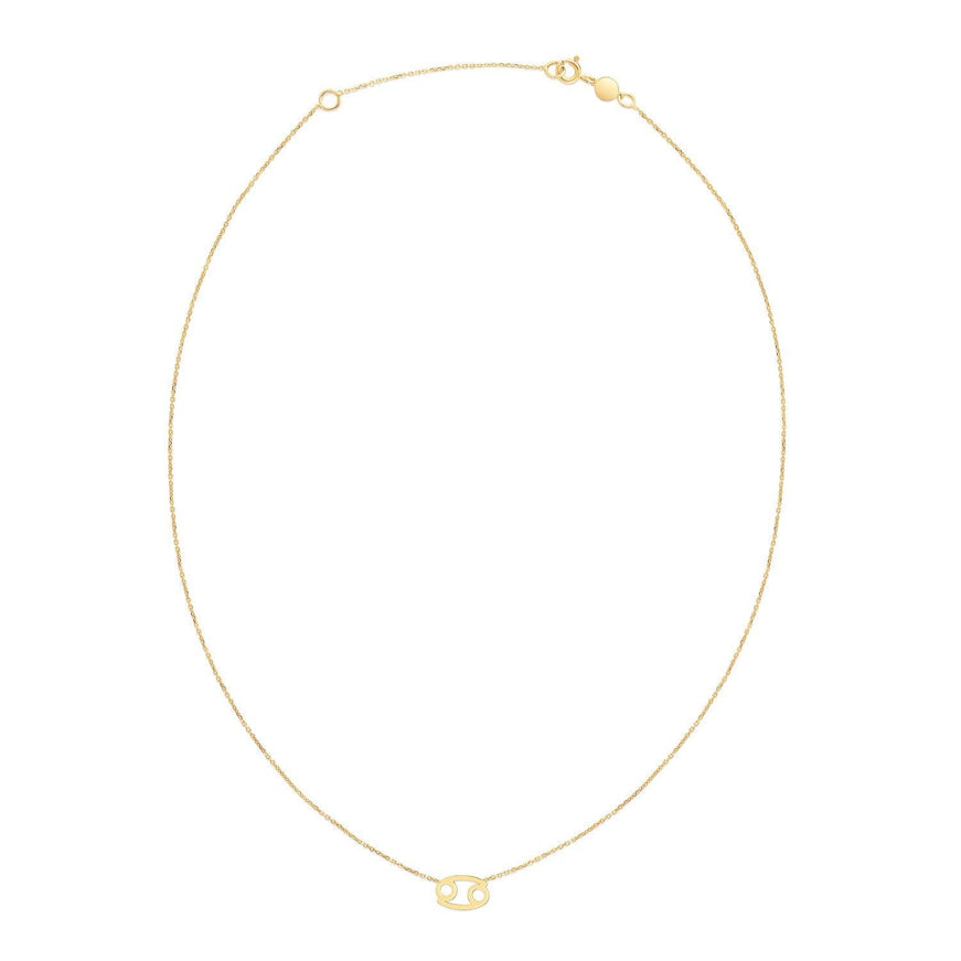 14K Yellow Gold Cancer Necklace - Ellie Belle