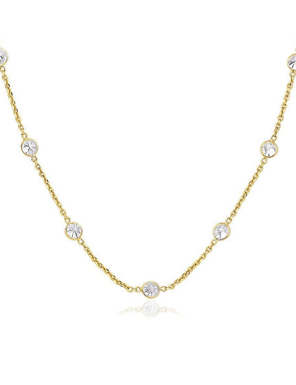 14k Yellow Gold CZ By the Yard Long Links - Ellie Belle