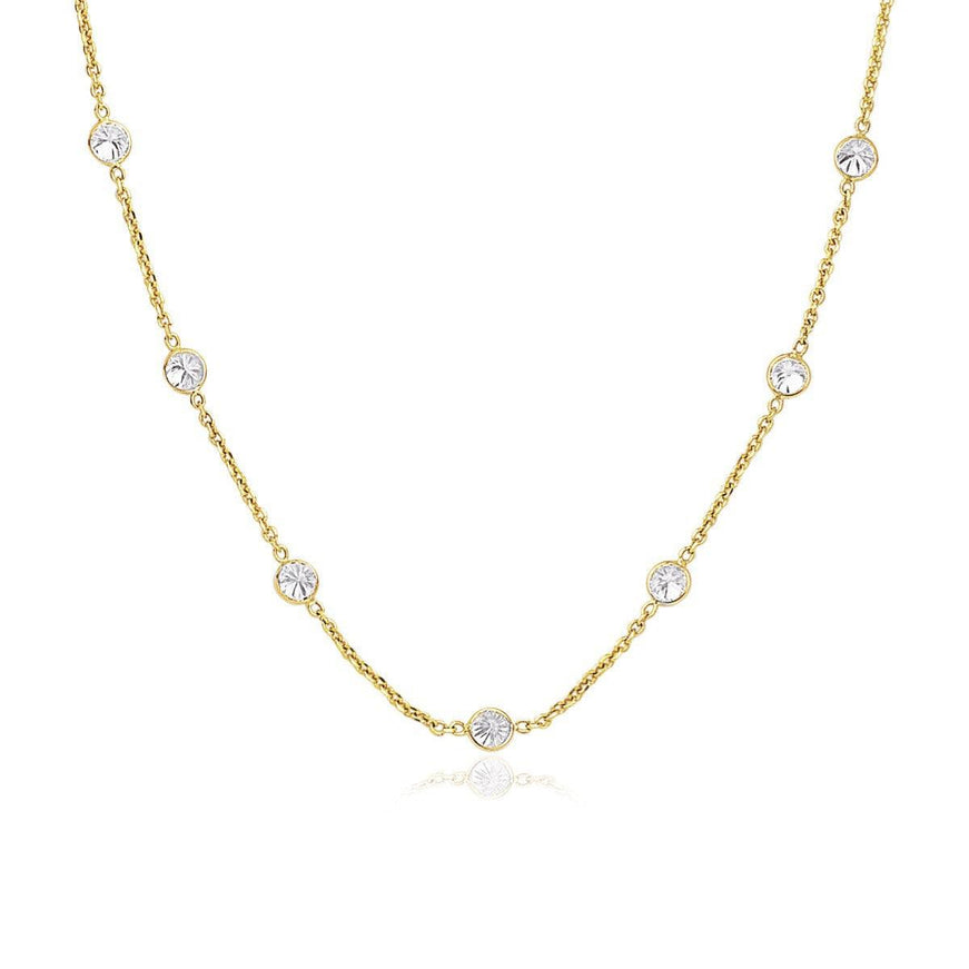 14k Yellow Gold CZ By the Yard Long Links - Ellie Belle