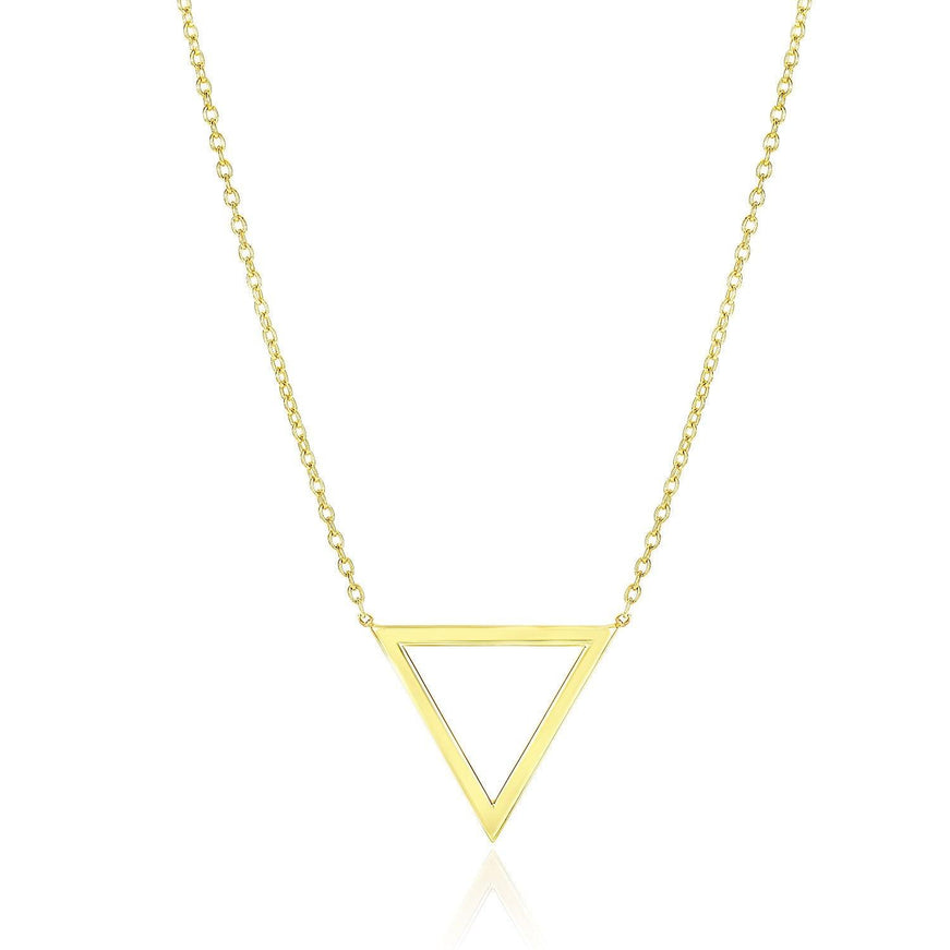 14k Yellow Gold Delta Symbol Chain Necklace - Ellie Belle