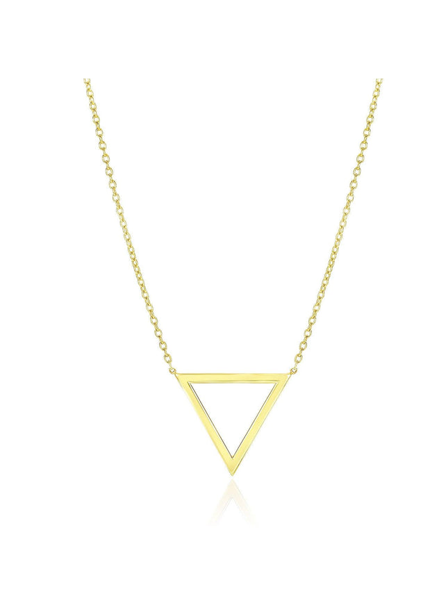 14k Yellow Gold Delta Symbol Chain Necklace - Ellie Belle