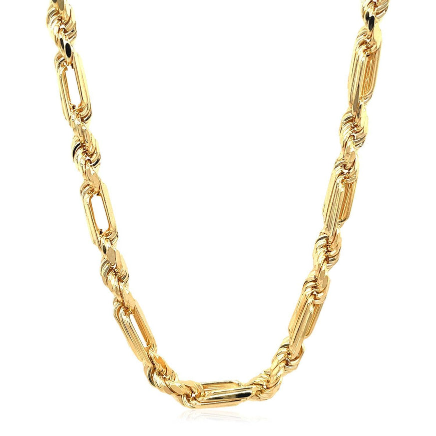 14k Yellow Gold Figaro Chain Necklace - Ellie Belle