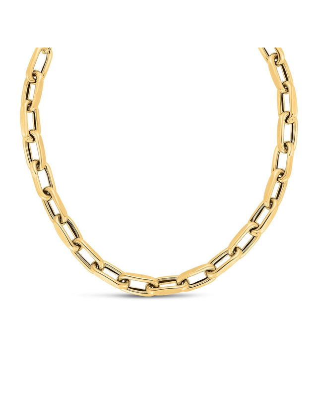 14k Yellow Gold French Cable Link Necklace (9mm) - Ellie Belle