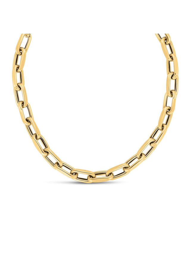 14k Yellow Gold French Cable Link Necklace (9mm) - Ellie Belle
