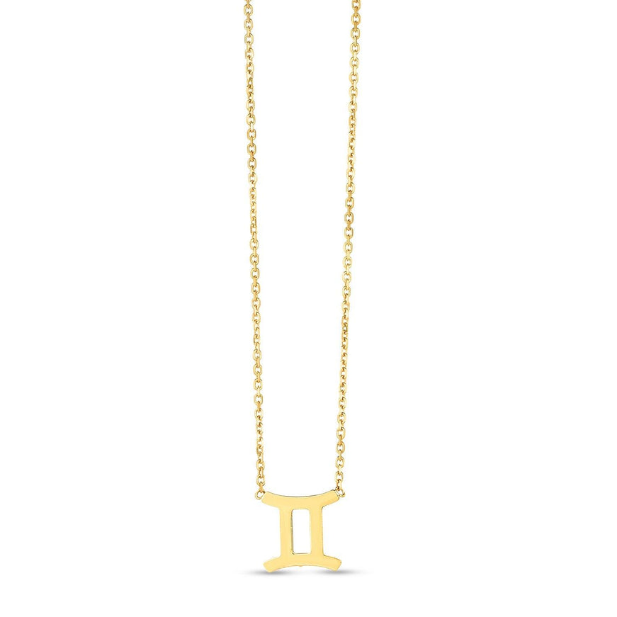 14K Yellow Gold Gemini Necklace - Ellie Belle