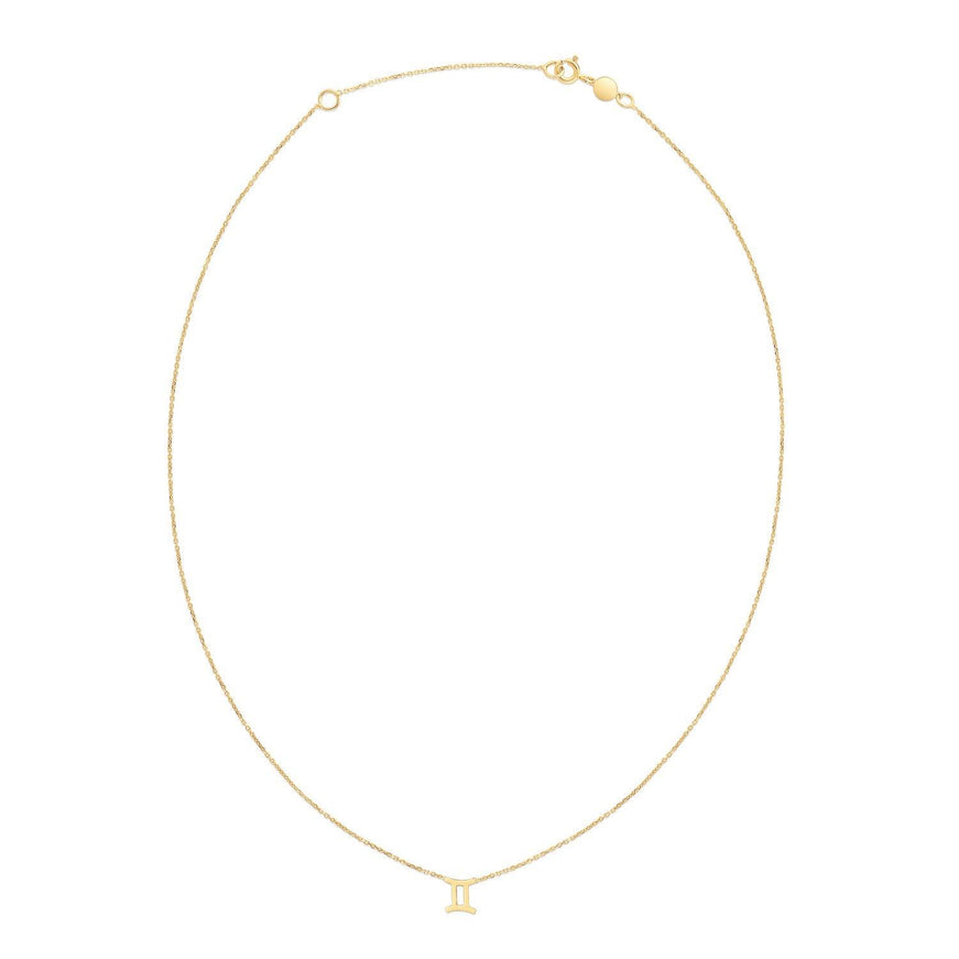 14K Yellow Gold Gemini Necklace - Ellie Belle