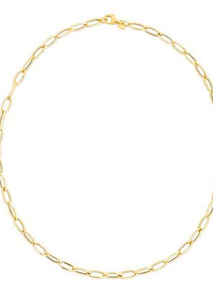 14k Yellow Gold Hexagon Link Necklace