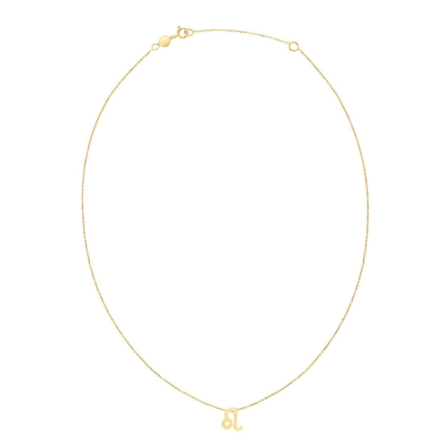 14K Yellow Gold Leo Necklace - Ellie Belle