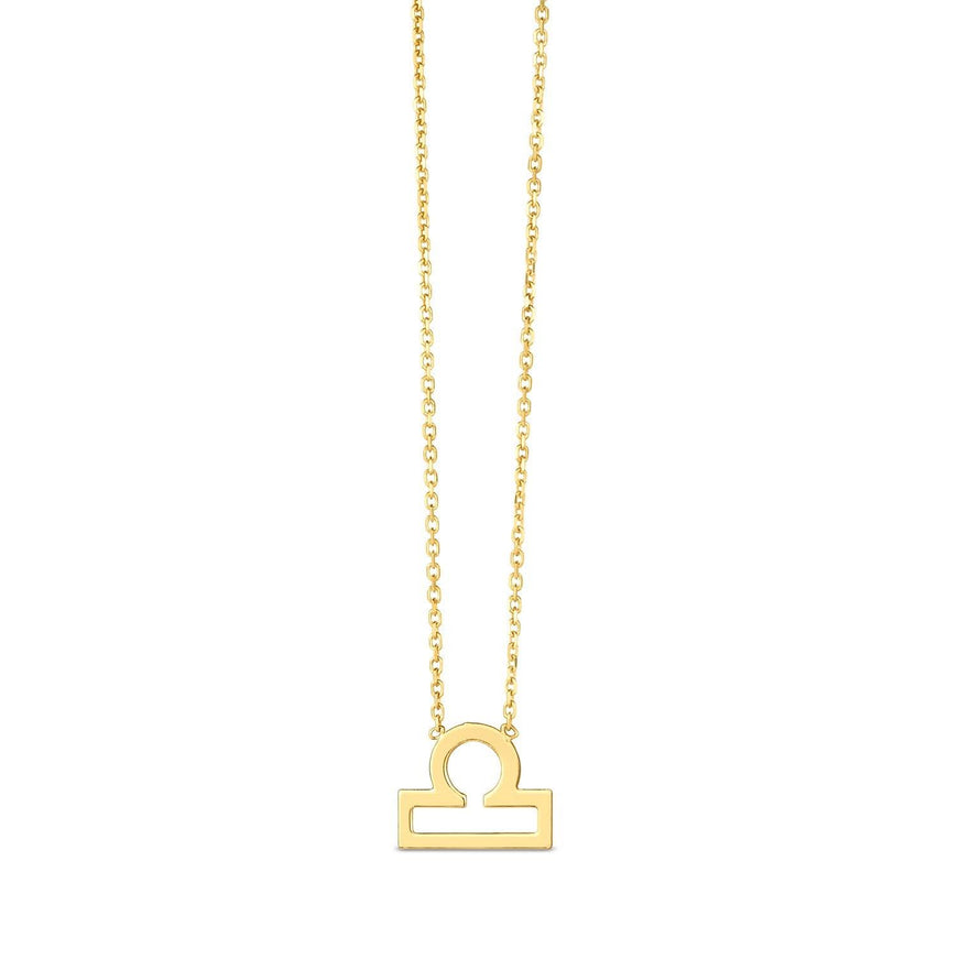 14K Yellow Gold Libra Necklace - Ellie Belle