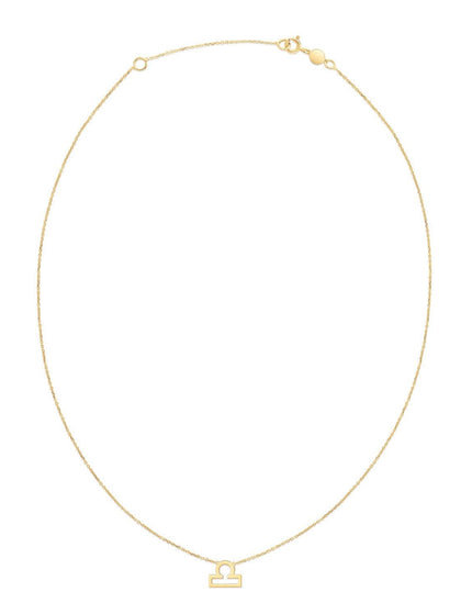 14K Yellow Gold Libra Necklace - Ellie Belle