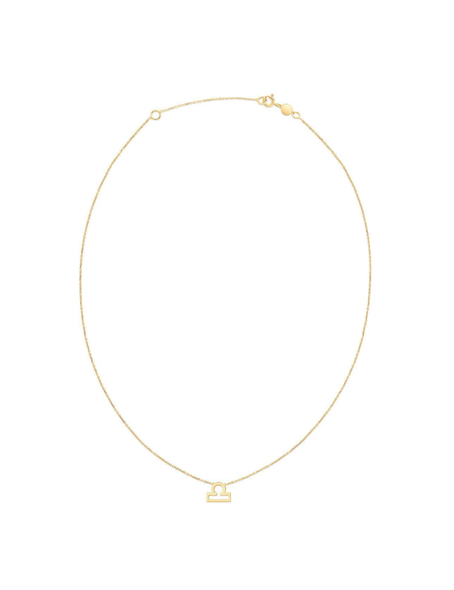 14K Yellow Gold Libra Necklace - Ellie Belle