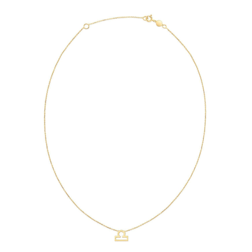 14K Yellow Gold Libra Necklace - Ellie Belle