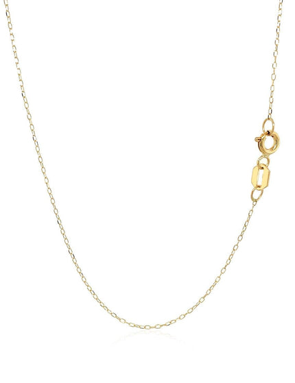 14k Yellow Gold Necklace with Cat Symbol in Mother of Pearl - Ellie Belle