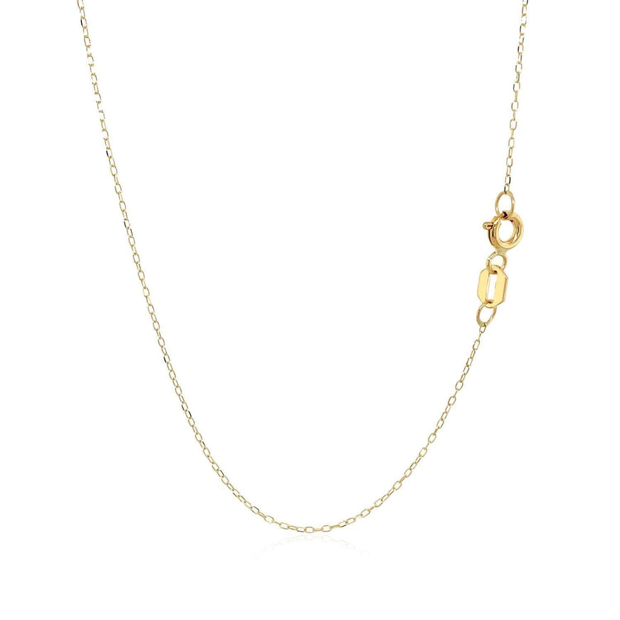 14k Yellow Gold Necklace with Cat Symbol in Mother of Pearl - Ellie Belle