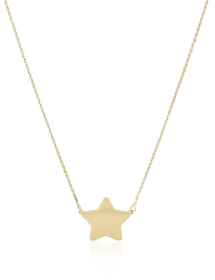 14k Yellow Gold Necklace with Five Pointed Star - Ellie Belle