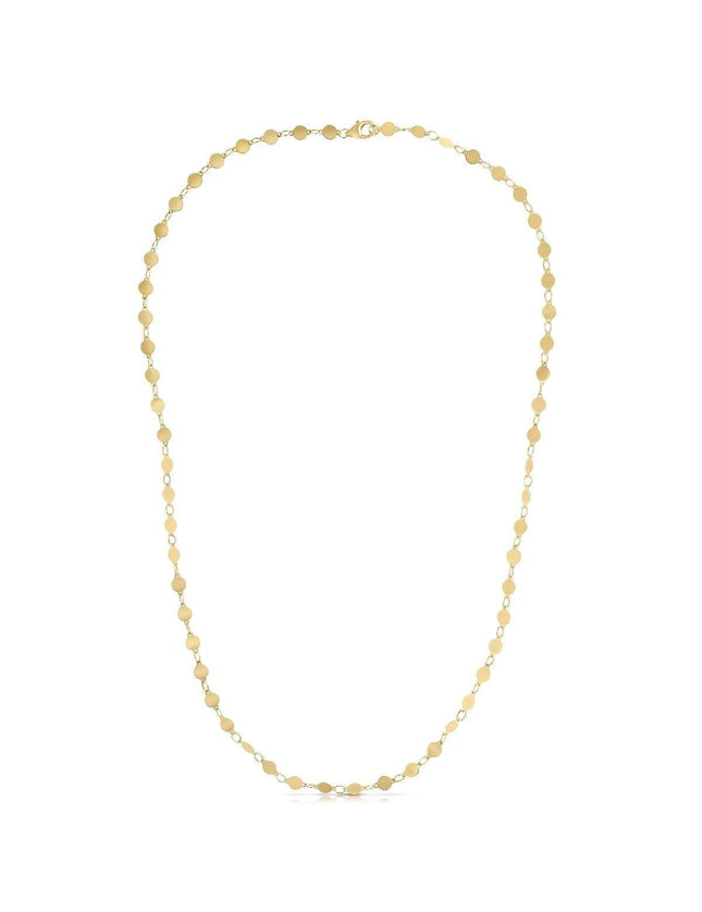 14k Yellow Gold Necklace with Polished Circles - Ellie Belle