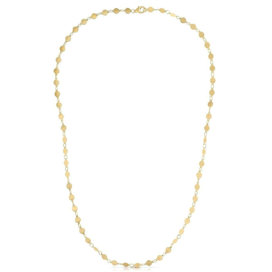 14k Yellow Gold Necklace with Polished Circles - Ellie Belle