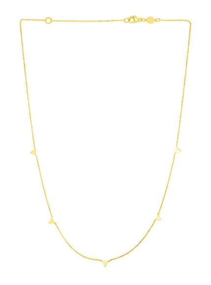 14K Yellow Gold Necklace with Triangles - Ellie Belle