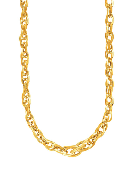 14k Yellow Gold Ornate Prince of Wales Chain Necklace - Ellie Belle