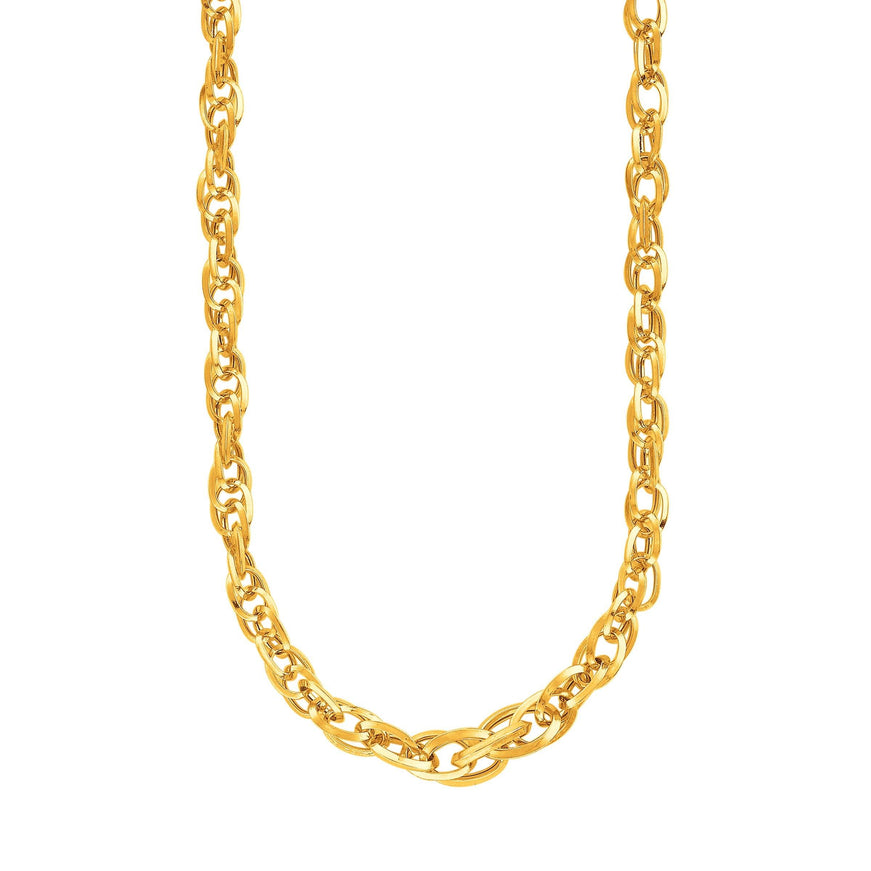 14k Yellow Gold Ornate Prince of Wales Chain Necklace - Ellie Belle