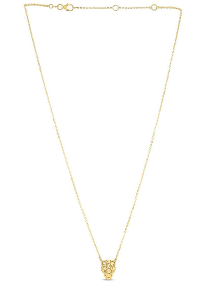 14k Yellow Gold Panther Head Necklace - Ellie Belle