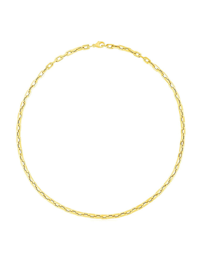 14k Yellow Gold Paperclip Chain Necklace - Ellie Belle