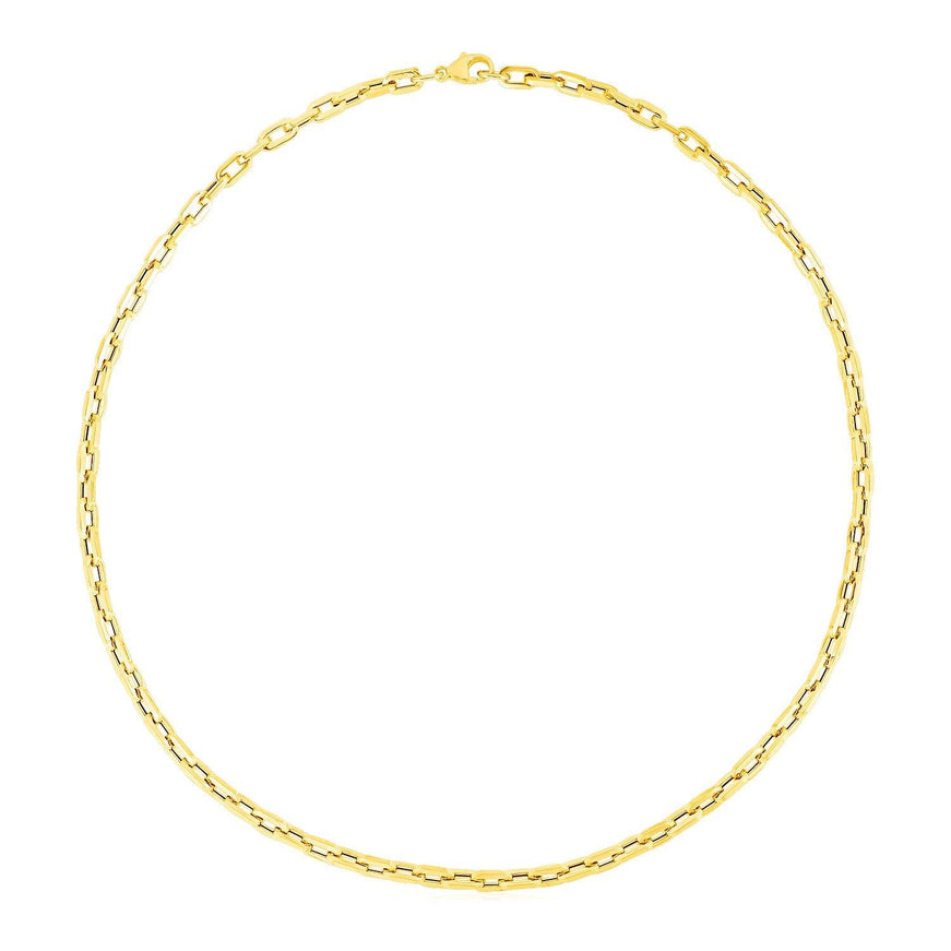 14k Yellow Gold Paperclip Chain Necklace - Ellie Belle