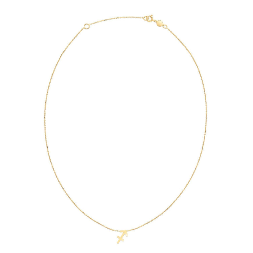 14K Yellow Gold Sagittarius Necklace - Ellie Belle