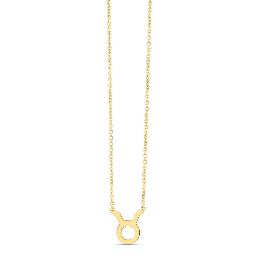 14K Yellow Gold Taurus Necklace - Ellie Belle