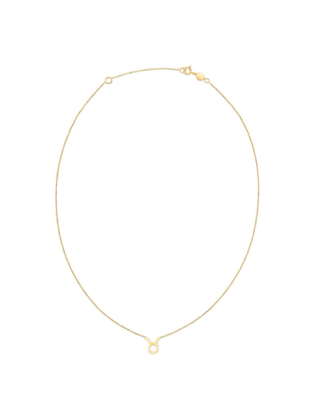 14K Yellow Gold Taurus Necklace - Ellie Belle