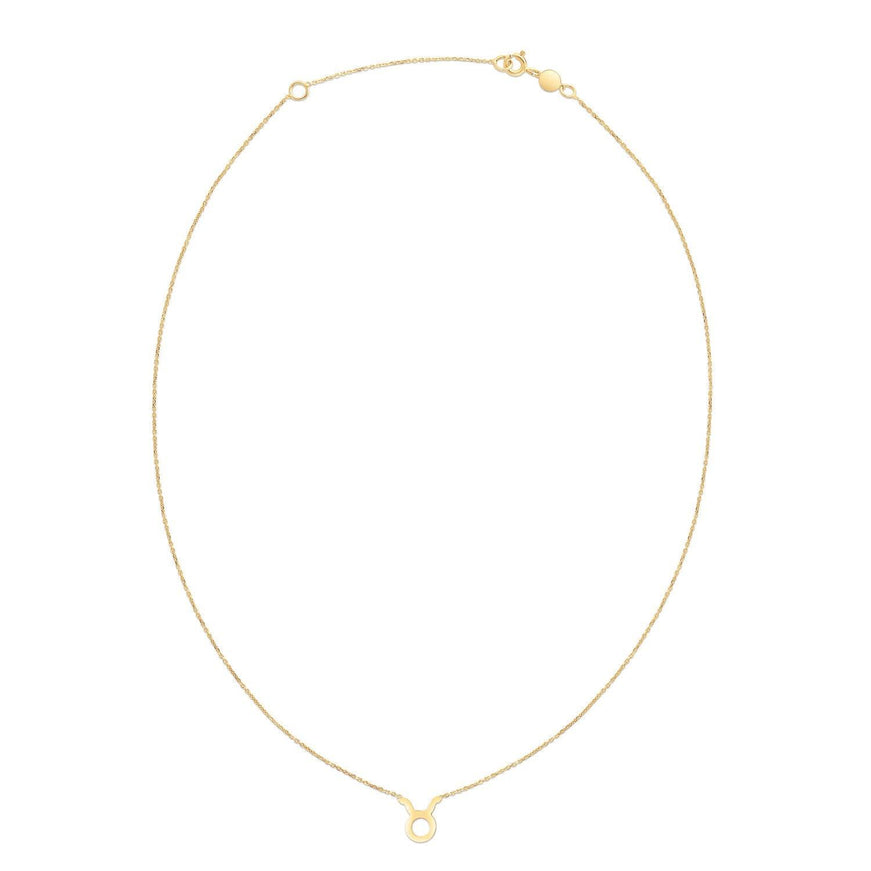 14K Yellow Gold Taurus Necklace - Ellie Belle