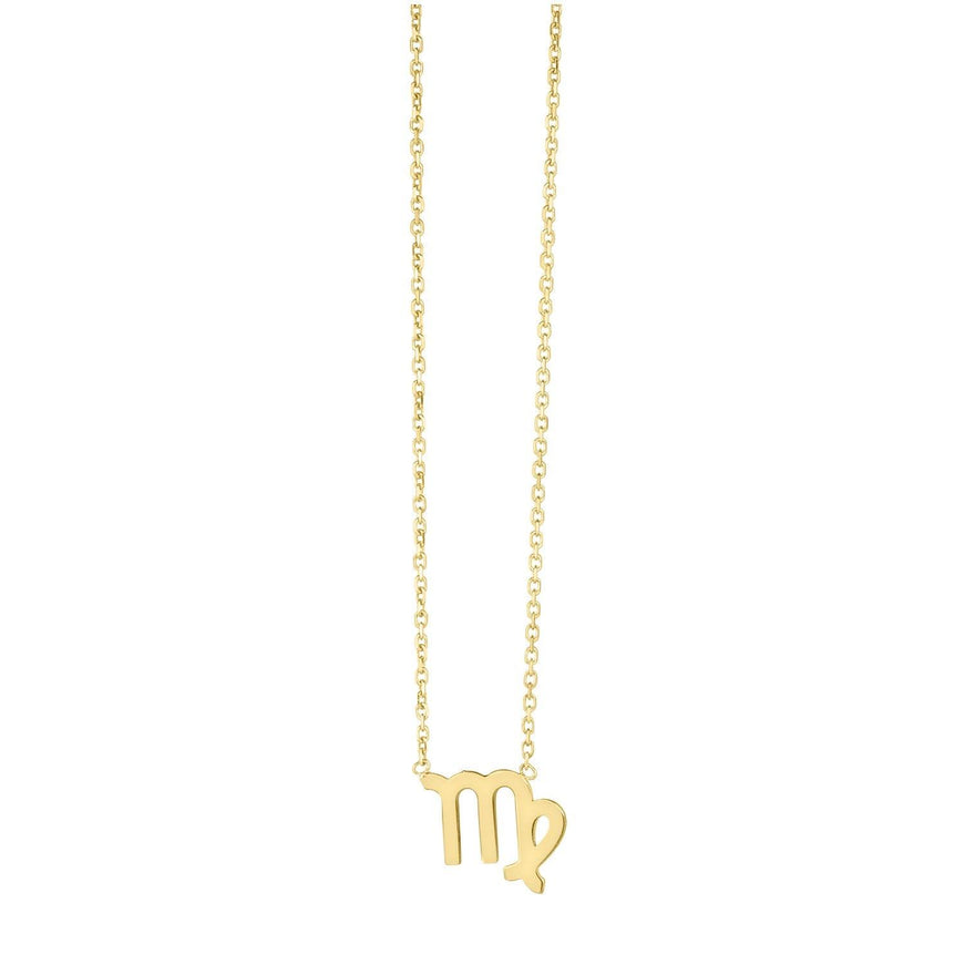 14K Yellow Gold Virgo Necklace - Ellie Belle