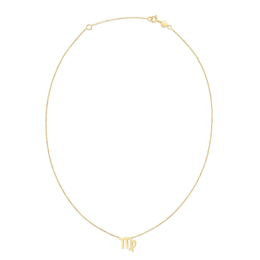 14K Yellow Gold Virgo Necklace - Ellie Belle