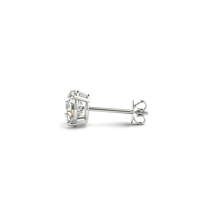 2 cttw Certified IGI Lab Grown Round Diamond Stud Earrings 14k White Gold (G/VS2) - Ellie Belle