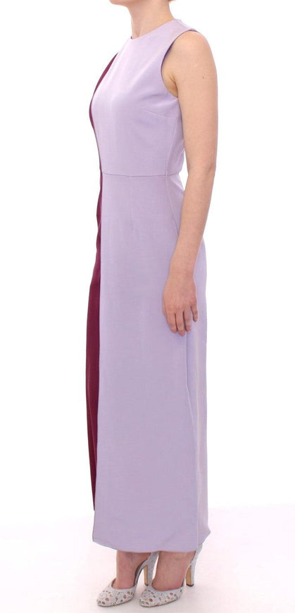 Barbara Casasola Purple Lavender Gown Maxi Silk Long Dress - Ellie Belle