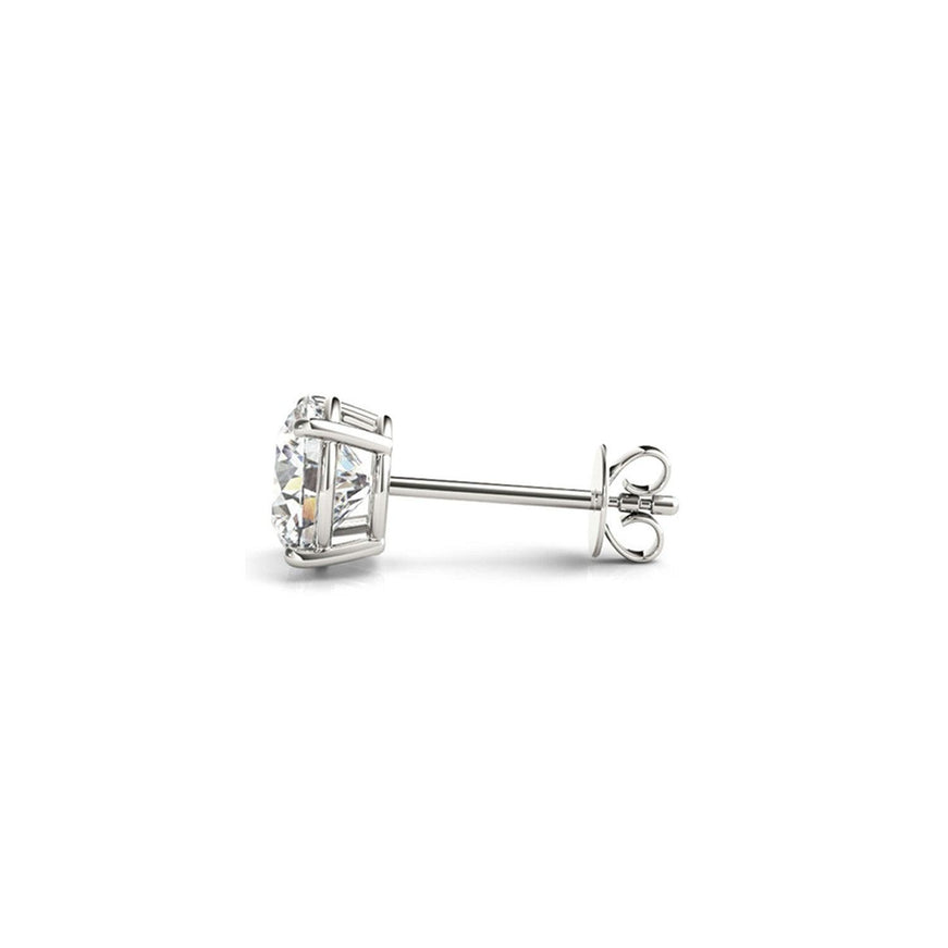 3 cttw Certified IGI Lab Grown Round Diamond Stud Earrings 14k White Gold (G/VS2) - Ellie Belle