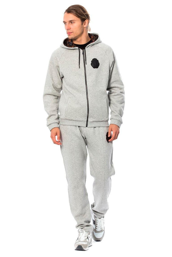 Billionaire Italian Couture Gray Cotton Hooded Sweatsuit - Ellie Belle